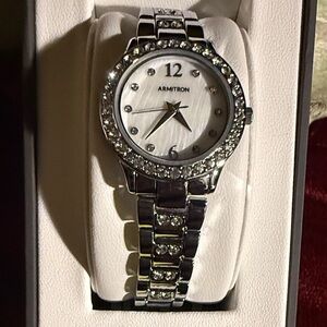 Armitron‎ Silver Women's Watch with Crystal Detailing Gift for Her